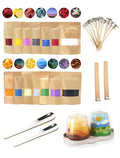 Monivi Scented Candle Sand with Wicks DIY 14 Colors Sand Wax Pearled Candle Wax Beads (1.76oz Each Color, 1.5lb/24.7oz Total up to 120Hours) Refillable Candle Making Kit Mothers Day Gift