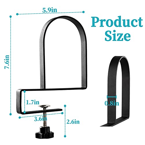 AJART Adjustable Book Ends for Shelves: Black Heavy Duty Bookends - Metal Clamp Book Organizer Storage Holders - color: Black