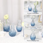 RUCKACE Bud Vases in Bulk 22 Blue Glass Small Vases Flower Vase Bulk for Centerpiece Table Wedding Decorations Home Decor Party(Gradient Blue 22 Pack) - style: Gradient Blue 22 Pack