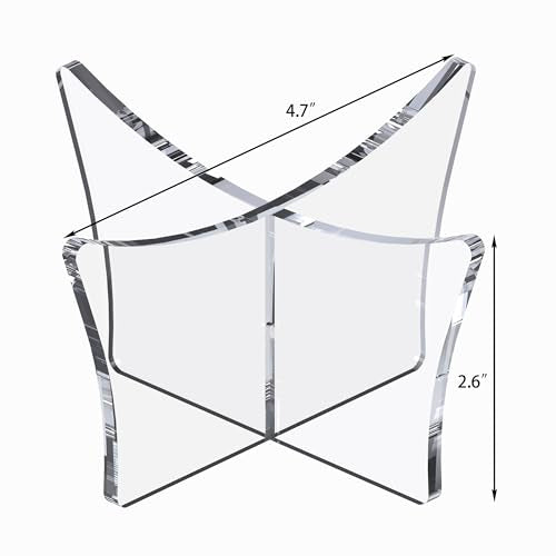 Acrylic Ball Holder 3-Pack, Small Size for Baseball, Softball & Golf Ball; Medium & Large Size for Basketball, Soccer, Volleyball; Horizontal Size for Rugby and Football - style: Large - 4.7 x 2.6 inch