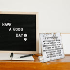 Friendship Signs for Women Friends, Friend Birthday Gift Ideas Office Gifts for Friends Sisters Coworkers Decorations On Shelf Table Desk for Living Room Bedroom Home Office dksg11 - style: Friendship Gift