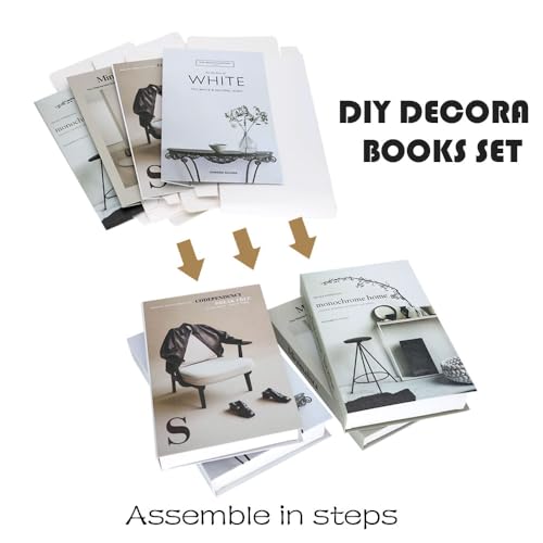 6 PCS DIY Faux Books for Decoration, Designer Luxury Modern Fake Decorative Books for Shelves Living Room Decorative Objects Entry Decor, Home Bookshelf Decor Coffee Table Stacked Book (Multicolor) - color: Multicolor