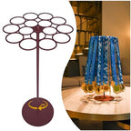 Medal Hanger Display Rotating | Wall-Safe Tabletop Running Medal Stand Holds 45+ Race Medals | Heavy-Duty Metal Base with Quick Assembly Rack | Perfect for Marathon & Sports Awards Display - color: Rose