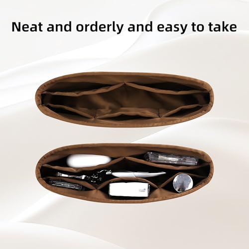 DGAZ Silk Purse Organizer Insert Fits Hermes Kelly Elan Bags，Silky Smooth Bag Organizer，Luxury Handbag & Tote Shaper(Gold) - color: Gold