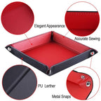 siduater Valet Tray Desktop Storage Organizer, Vegan Leather Catchall Tray Bedside Vanity Tray Nightstand Caddy Holder for Remote Controller, Watch, Keys, Phone, Wallet, Sunglasses, Jewelry, Khaki - color: Khaki