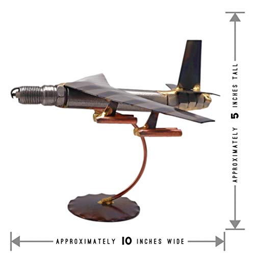 B-52 Bomber Collectible Handmade Metal Art Figurine, Desk Accessories, Trophy, Boss Gift, Home Office Décor, Airplane - style: B-52 Bomber