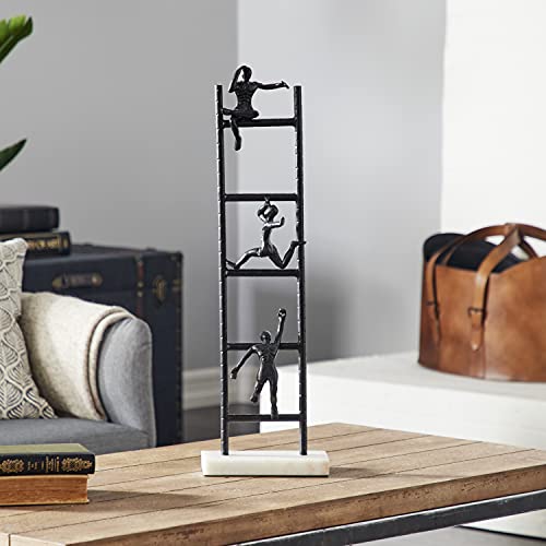 Deco 79 Black Metal Contemporary Sculpture, Geometric,5" L x 9" W x 27" H - size: 5"L x 9"W x 27"H