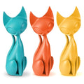 AceOrbit 3pcs Mid Century Modern Decor Medieval Table Decor Resin Cats Orange Blue and Yellow Resin Cats for Home Desktop Sculpture Office Table Desktop Bookshelf Mantelpiece Shelf Centerpiece - style: Cat
