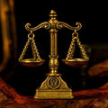 Libra – Libra Scales Zodiac Brass Sculpture – 100% Solid Handcrafted Retro Figurine, Unique Home & Office Decor, Ideal Astrology Gift - style: Libra