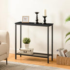 HOOBRO 29.5" Narrow Console Table, Small Entryway Table with Shelf, 2 Tier Thin Sofa Table, Behind Couch Table, Side Table, for Hallway, Living Room, Bedroom, Black BB74XG01 - color: Black