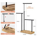SRIWATANA Jewelry Organizer Stand, Extra Tall Necklace Holder Jewelry Holder, Gift Idea (Carbonized Black & Black) - color: carbonized black and black