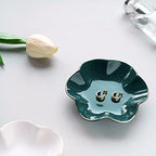 HANKOR 4.7 inch Small Ring Dish, Ceramic Jewelry Holder Tray, Green Catch All Trinket Bowl for Keys Rings Earrings - color: Green