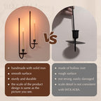 Metal Wall Candle Sconce Holder Set of 2 Wall Mount Candle Holder Pillar Holder Black Modern Wall Candle Sconces Hanging for Living Room Farmhouse Fireplace Wedding - color: Black, size: 2PC