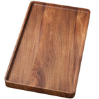 VERTORGAN Acacia Wood Serving Tray,15.8x9.8 Inch Decorative Trays Platter for Coffee Table,Living Room,Bar,Party,Mini Charcuterie Boards Cheese Board,Home Decor - style: 15.8*9.8in