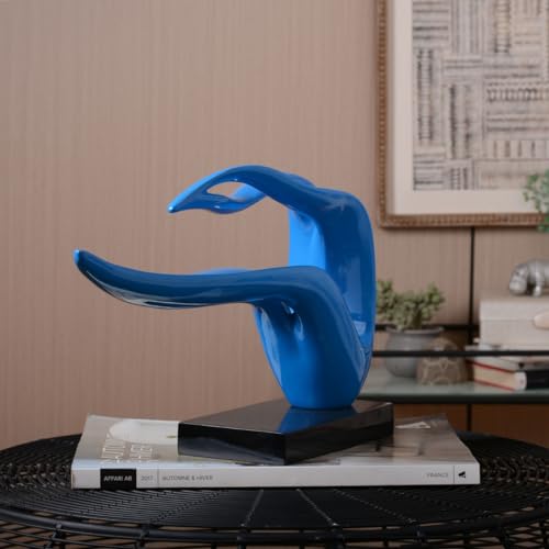HAUCOZE Abstract Woman Figurine Modern Sculpture Home Art Decor Table Centerpiece Gift for Bedroom Living Room Polyresin 15.7 Inch