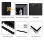 VERANI Minifigures Miniature Display Case Collectibles Display Box Wall Mount Figure Display Curio Cabinet with Lockable Anti Dust Door for Small Objects Lockable Removable Shelves - Small Black - size: Small-Black