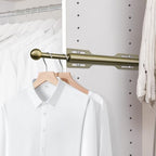 12" Valet Rod for Closet Pull Out (1 Pack, Antique Brass) - color: Antique Brass, size: 1 Pack