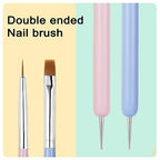 Nail Art Brushes 6Pcs - Painting, Liner, Dotting Pens for Salon - color: a-6pcs