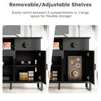 LGHM 70'' Fluted TV Stand with Power Outlets, Stylish Modern Entertainment Center with Drawers for TVs Up to 80”, 38'' Tall TV Stand, Media Console for Living Room, Metal Legs Design, Black - size: 38''H TV Stand
