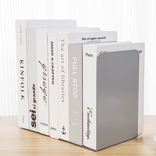 Metal Book Ends Bookend for Shelves Book Holder - color: Gray