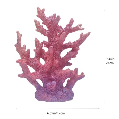 Etlemonde Beach Coastal Decor Coral Reef Home Decor Coral Statue Sculpture Home,Desk,Bathroom,Desktop Shelf Statue,Marine Themed Gifts (Gradient Purple Coral) - color: Gradient Purple Coral