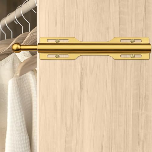 FIRJOY 12" Valet Rod for Closet Pull Out (2 Pack, Brushed Gold) - color: Brushed Gold, size: 2 Pack