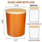 SUPMIND 12 Pack Glass Candle Jars-10oz Fall Empty Candle Jars with Bamboo Lids and Sticky Labels, Bulk Candle Jars for Making Candles Containers - Dishwasher Safe - color: Fall, size: 10oz