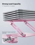 Lamicall Adjustable Laptop Stand, Portable Laptop Riser, Aluminum Laptop Stand for Desk Foldable, Ergonomic Computer Notebook Stand Holder for MacBook Air Pro, Dell XPS, HP (10-17.3'') -Pink - color: 4-Pink