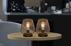 JHY DESIGN Set of 2 Metal Cage LED Lantern Battery Powered Cordless Accent Light with LED Great for Weddings Parties Patio Events for Indoors Outdoors - style: Set of two bronze egg