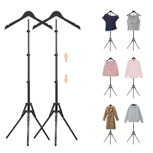2 Pack Shirt Display Stand, 32-63 Inch Height Adjustable Mannequin Torso for Vendors, T Shirt Clothing Display Stand Rack, Foldable Steamer Stand for Clothes Garment Retail - size: 2 PACK