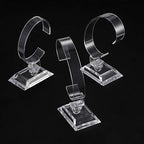 10 Pcs Watch Display Stand Holder, 4 inch/3.5 inch Clear Plastic Watch Display Stand Rack, Round Transparent Bracelet Stand Holder