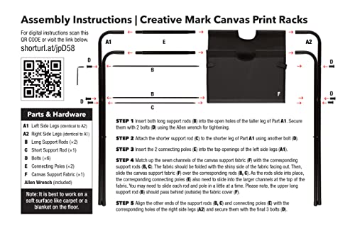 Creative Mark Folding Canvas Print Rack - Artist Gallery Portable Display Rack for Posters, Artwork, Prints, Canvas, Panels, Galleries, Studios & Storage - Mini - size: Mini