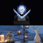 Facmogu LED Lights Base for Crystal 3D Glass Art, Plactic Pedestal Color Show Stand for Crystal Awards, Trophies, Statues, Figurines,USB Powered LED Display Base Stand (White) - color: White