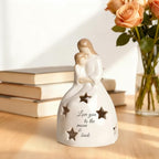 Gifts for Mom from Daughter - Mother and Daughter Figurine - Mom and Daughter Statue - Mother Daughter Gift - Candleholder Statue with Flickering LED - color: Sy0054