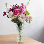 CS Crystal Vase 12-inch high, Sunflower Design, for Flowers & Decor. Lovely Nice Shiny Piece. Perfect as a Gift, Suitable for All Occasions. - style: Sunflower Design