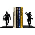 Superhero Bookends | Decorative Bookends for Shelves | Non-Skid Book Holders for Shelves, Table | Unique Home/Office Decor | Heavy Bookends| Metal Book Ends| 7x5.5x4 Inches Each - size: 7 x 5.5 x 4 inches | 2.5 pounds