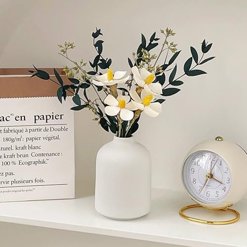 Modern White Small Ceramic Vase Set of 12 for Living Room Bedroom 4.13'' Minimalist Fresh Flower Vases for Home Decor Office Fireplace Centerpieces Nordic Style Gift for Fake Plant 12 Pack - color: 12 Pack White - Style 5
