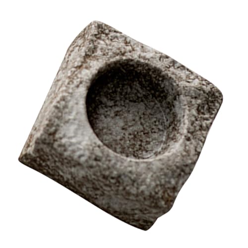 Ceramic Candle Holder Stone Texture Small Indoor Candlestick Holder Table Centerpiece Wedding Decor Minimalist Style for Home