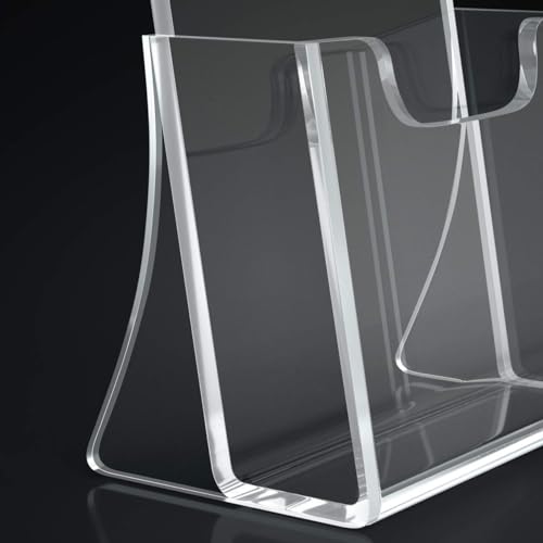 HIIMIEI 2 Pack 4 inch Wide Acrylic Brochure Holders for Pamphlets, Cards, Brochures, Magazines, Literature, Pamphlets Display Stand for Countertop - size: 4''x 6''
