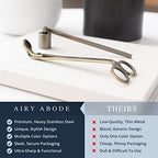 Airy Abode Candle Wick Trimmer and Candle Snuffer Accessory Set – Pick Your Color - color: Brushed Gold