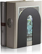 Officemate Bookends, Heavy Weighted 10-inch Steel, Black (93182) (Pack of 6) - size: Letter (Pack of 6)