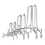 LIONWEI LIONWELI 6 Pack Iron Display Stand,Silver Iron Easel Plate Holder Stand for Displaying Pictures, Plates, Books and Arts (4, 6, 8 inch) - color: Silver