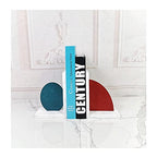 Art Bookends Classic Light Luxury Book Ends Simple and Heavy-Duty Book Stopper Suitable for Office Desktop Finishing Storage (Color : A)
