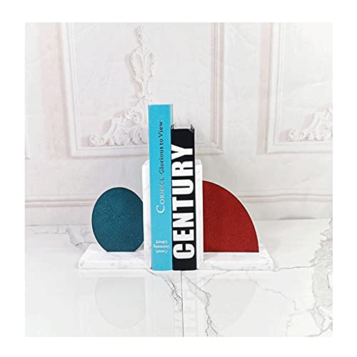 Art Bookends Classic Light Luxury Book Ends Simple and Heavy-Duty Book Stopper Suitable for Office Desktop Finishing Storage (Color : A)