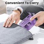 Universal Metal Cell Phone Stand, Multi-Angel Adjustable 360° Rotation Non-Slip Metal Phone Stand Compatible with iPhone 17 16 Pro Max and All Smartphones (Purple&Purple) - color: Purple&Purple