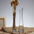 25cm Height Glass Flower Vase Clear Decorative Bud Vase Single Stem Vases for Home Wedding Christmas Decor - size: 25cm/9.84inch