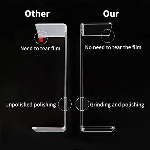 HIIMIEI Acrylic Display Riser, 6 Pcs 12" Large Acrylic Risers, Thickened to 5mm Clear Rectangular Display Shelf for Cupcake Stand, Tiered Display Stand for gemstone, curio, figurines, Collectibles - size: 12'' - 6PCS