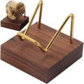 Crystal Display Stand Metal Arms Small Display Stand with Wooden Base Geodes Agate Mineral Easel Holder for Collectibles - color: Style 3
