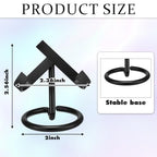 Shimeyao 4 Pcs Metal Crystal Heart Stone Stand Crystal Ball Holder Rock Display Stand Mineral Specimen Display Easel Holder for Gemstones Fossils Agate Slabs Plates (Black,2 x 2.36 x 2.56 Inch) - color: Black, size: 2 x 2.36 x 2.56 Inch