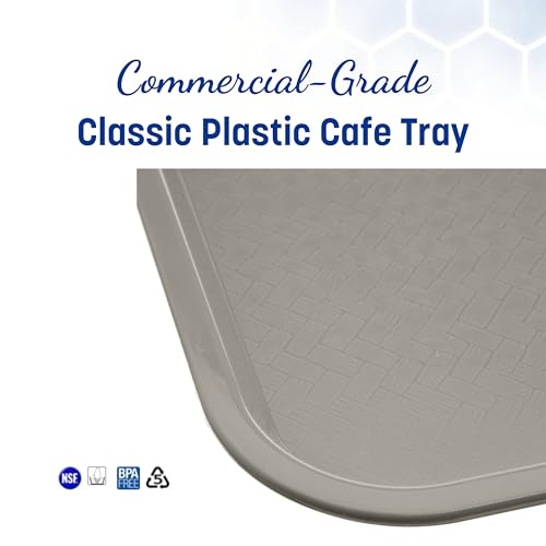 Carlisle FoodService Products CT121623 Café Standard Cafeteria / Fast Food Tray, 12" x 16", Gray - color: Gray